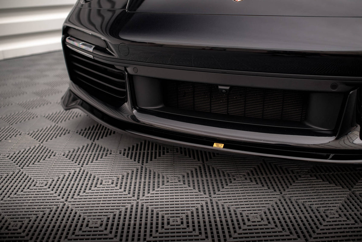 Street+ Spoilerlippe Front Ansatz passend für Porsche 911 Turbo S 992 schwarz Hochglanz – Ansicht 3