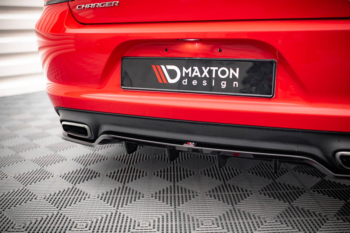 Street+ Mittlerer Diffusor RACE passend für Dodge Charger RT Mk7 Facelift schwarz Hochglanz – Ansicht 1