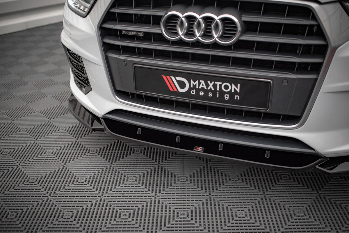 Street+ Spoilerlippe Front Ansatz V.1 passend für Audi Q3 Sport 8U Facelift schwarz Hochglanz – Ansicht 3