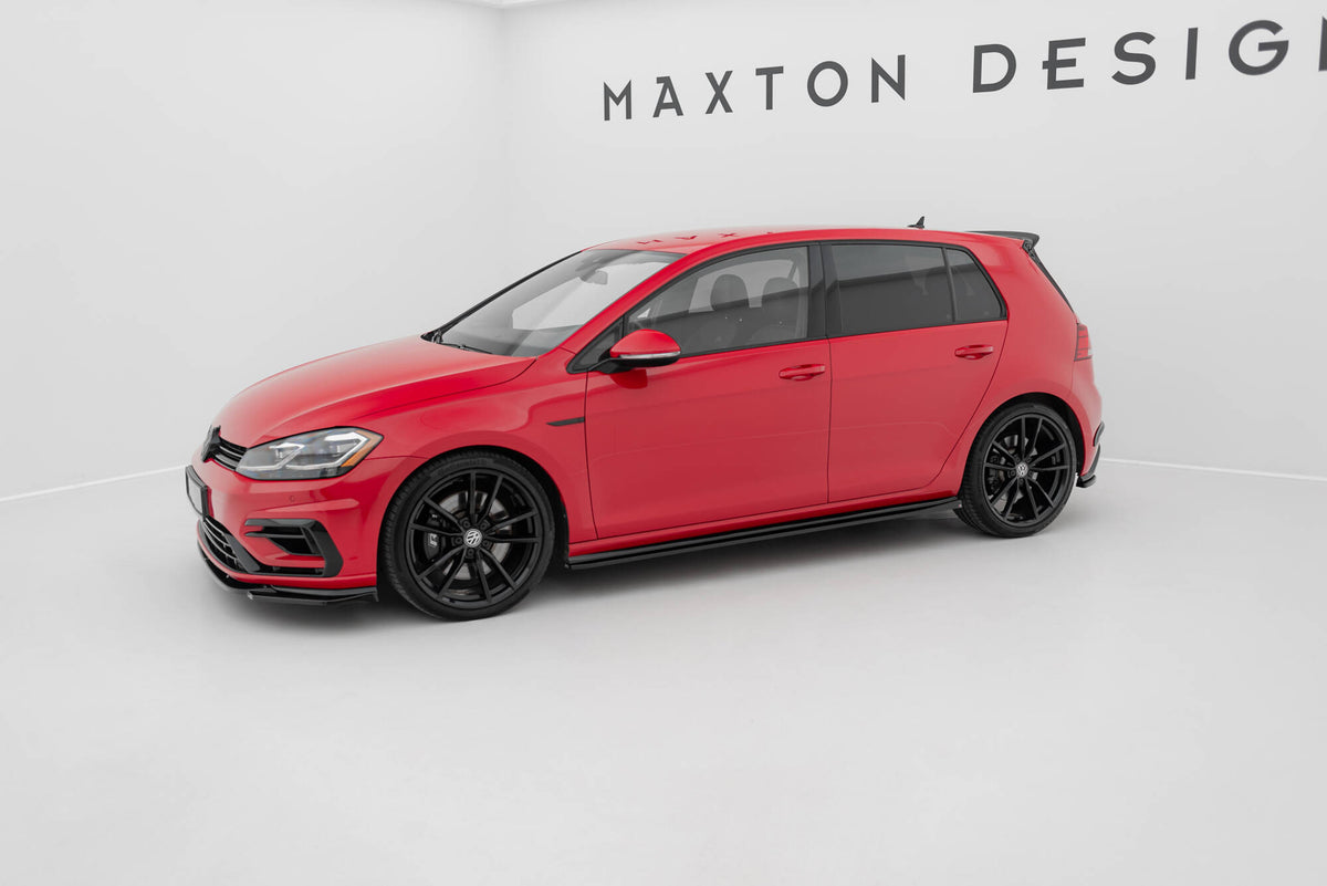 Street+ Seitenschweller Leisten passend für V.4 VW Golf R / R-Line Mk7 Facelift schwarz Hochglanz – Ansicht 1