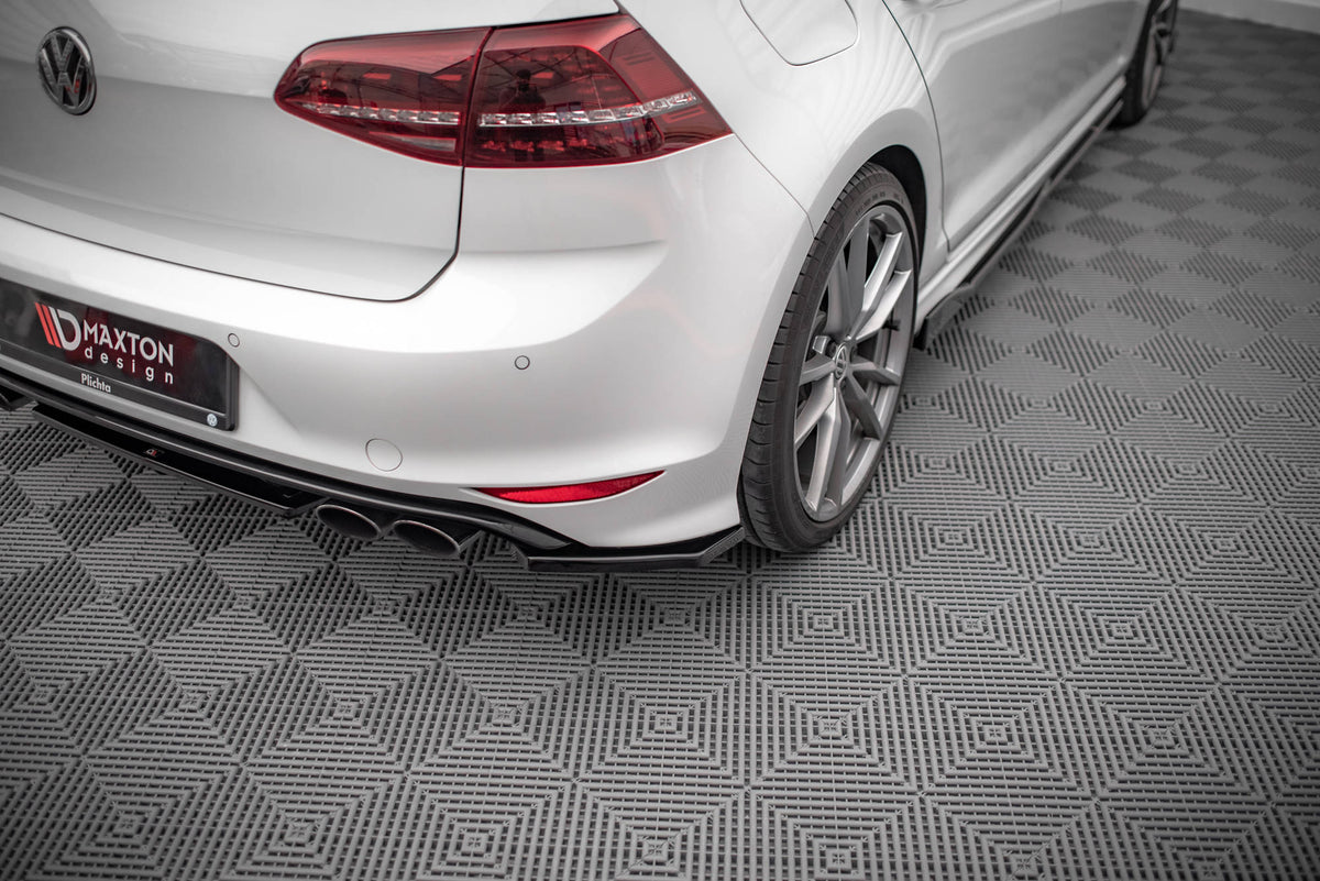 Heck Ansatz Flaps Diffusor V.3 passend für VW Golf R Mk7 schwarz Hochglanz – Ansicht 3