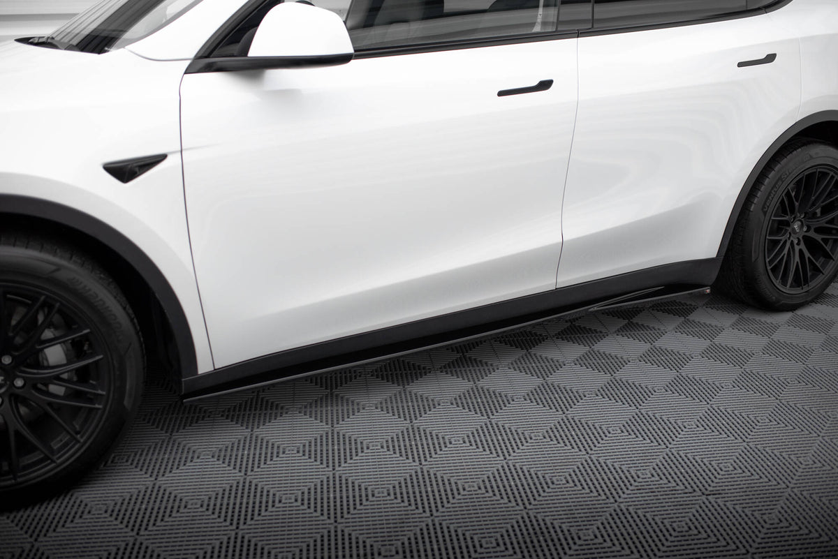 Street+ Seitenschweller Leisten passend für V.1 passend für Tesla Model Y schwarz Hochglanz – Ansicht 7