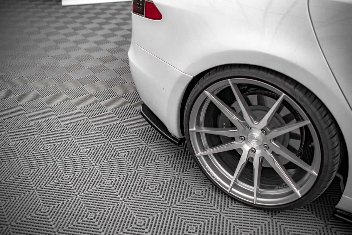 Heck Ansatz Flaps Diffusor passend für Tesla Model S Facelift schwarz Hochglanz – Ansicht 4