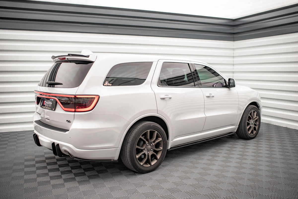 Heck Ansatz Flaps Diffusor passend für Dodge Durango RT Mk3 schwarz Hochglanz – Ansicht 3