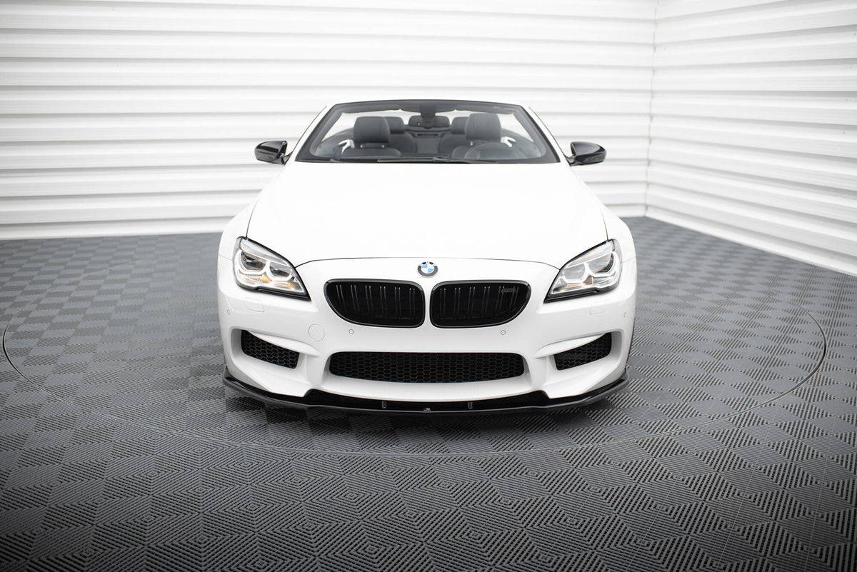 Street+ Spoilerlippe Front Ansatz V.1 passend für BMW M6 Gran Coupe / Coupe / Cabriolet F06 / F13 / F12 schwarz Hochglanz – Ansicht 3