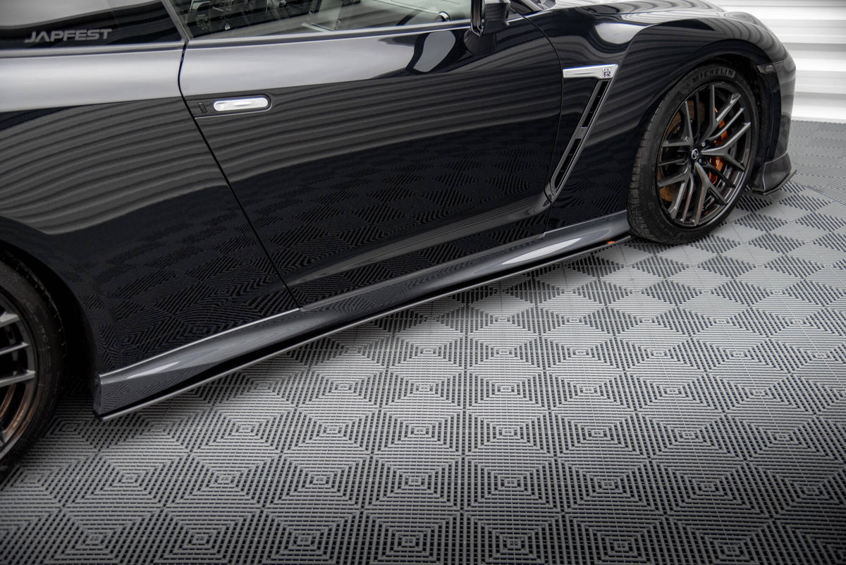 Street Pro Street+ Seitenschweller Leisten passend für Nissan GTR R35 Facelift – Ansicht 1