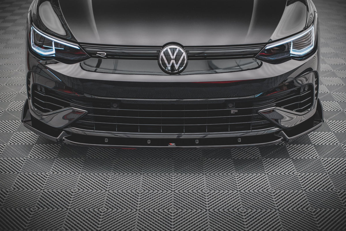 Street+ Spoilerlippe Front Ansatz V.2 + Flaps passend für VW Golf R Hatchback / Variant  Mk8 – Ansicht 3