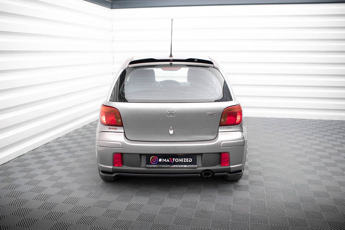Heck Ansatz Flaps Diffusor passend für Toyota Yaris T-Sport Mk1 Facelift schwarz Hochglanz – Ansicht 1