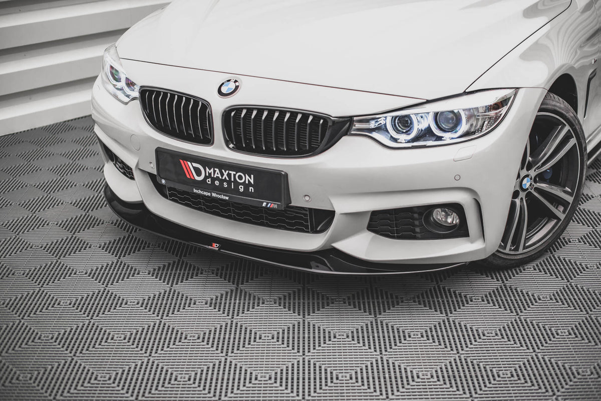 Street+ Spoilerlippe Front Ansatz V.2 passend für BMW 4er Coupe / Gran Coupe / Cabrio M-Paket F32 / F36 / F33 schwarz Hochglanz – Ansicht 3