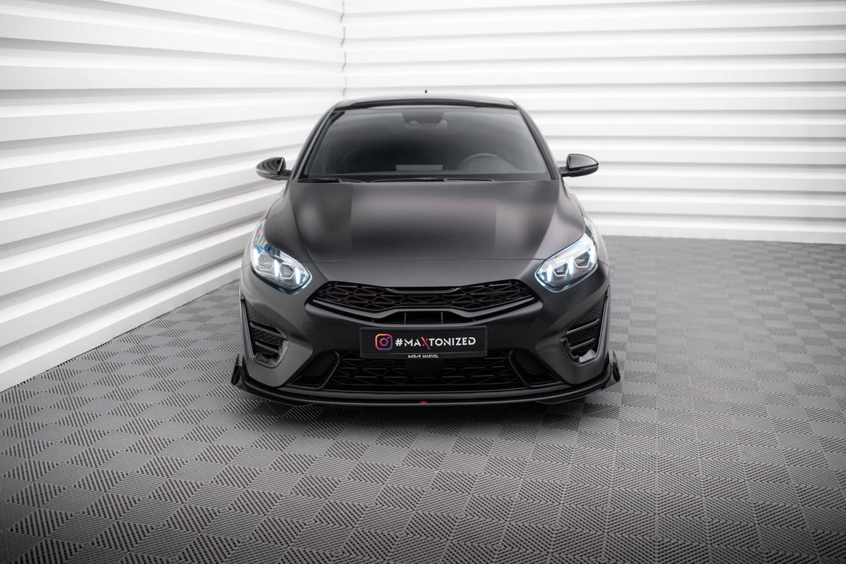 Front Stoßstange Flaps passend für Kia Proceed GT Mk3 Facelift / Ceed GT / GT - Line Mk1 Facelift  schwarz Hochglanz – Ansicht 1