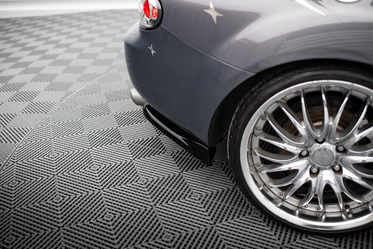 Heck Ansatz Flaps Diffusor passend für Mazda MX5 NC (Mk3) schwarz Hochglanz – Ansicht 4