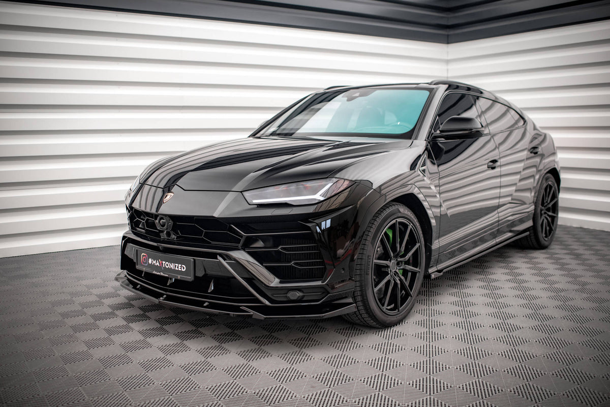 Street+ Spoilerlippe Front Ansatz V.2 passend für Lamborghini Urus Mk1 schwarz Hochglanz – Ansicht 4