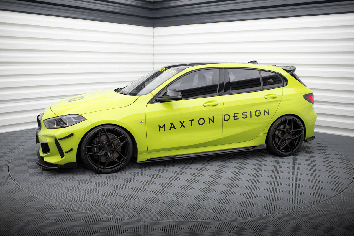 Seitenschweller Flaps passend für BMW 1er M-Paket / M135i / 128ti F40 schwarz Hochglanz – Ansicht 1
