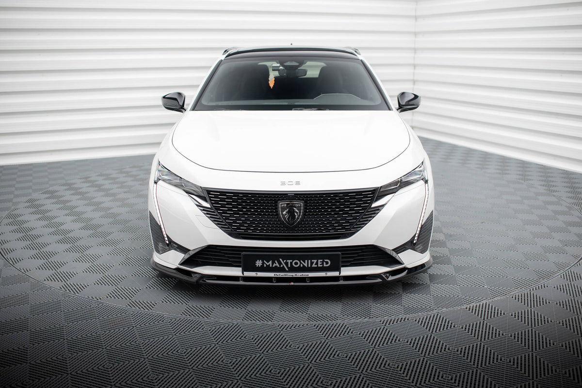 Street+ Spoilerlippe Front Ansatz passend für Peugeot 308 GT Mk3 schwarz Hochglanz – Ansicht 1