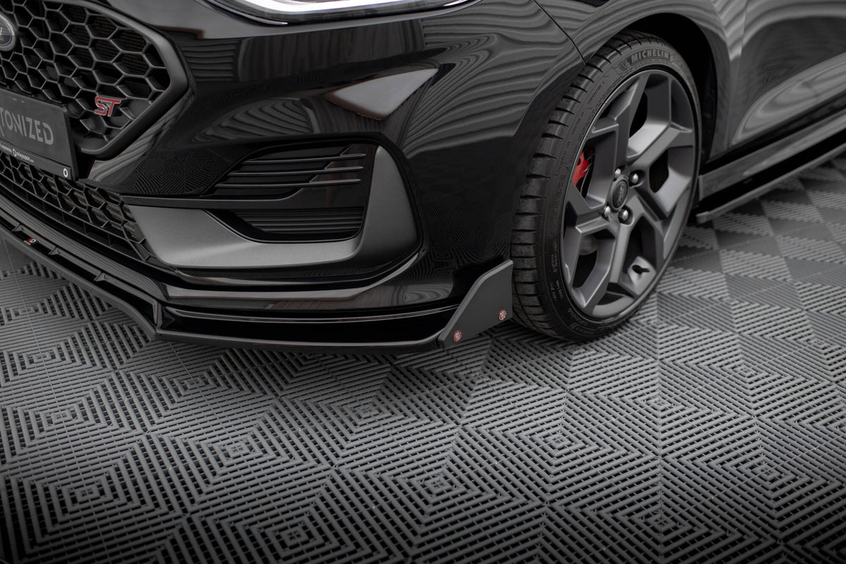 Street+ Spoilerlippe Front Ansatz V.4 + Flaps passend für Ford Fiesta ST / ST-line Mk8 Facelift – Ansicht 4