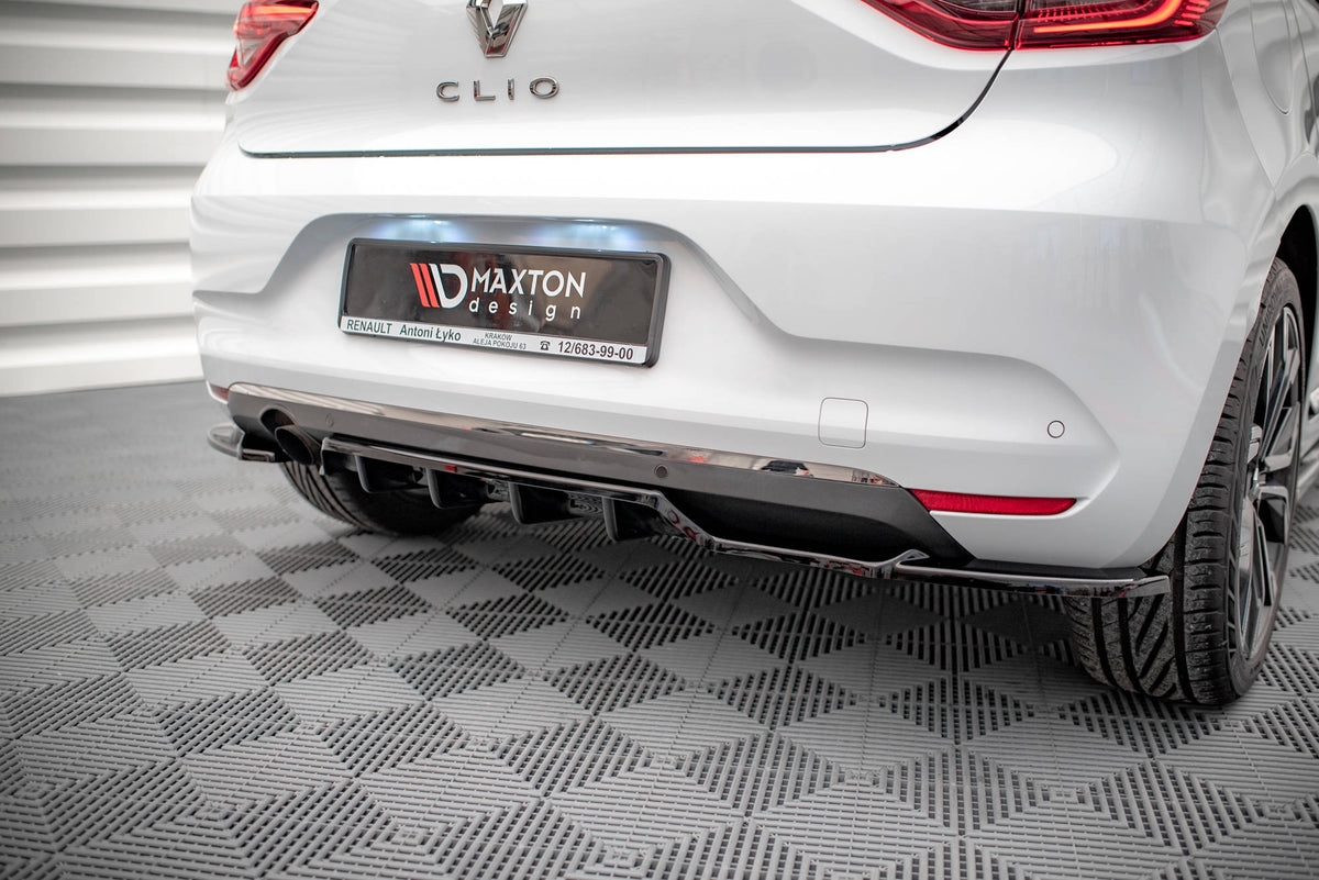 Street+ Mittlerer Diffusor RACE passend für Renault Clio Mk5 schwarz Hochglanz – Ansicht 3