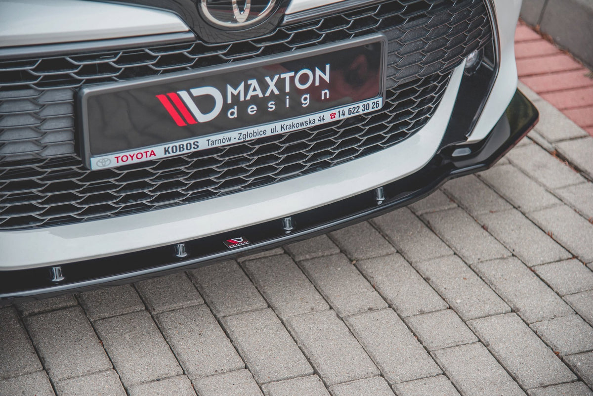 Street+ Spoilerlippe Front Ansatz V.1 passend für Toyota Corolla XII Touring Sports/ Hatchback schwarz Hochglanz – Ansicht 6