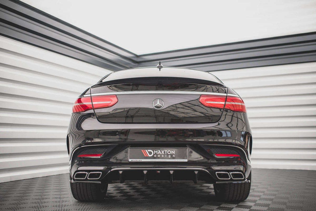 Diffusor Heck Ansatz passend für Mercedes-Benz GLE Coupe 63 AMG C292 schwarz Hochglanz – Ansicht 4