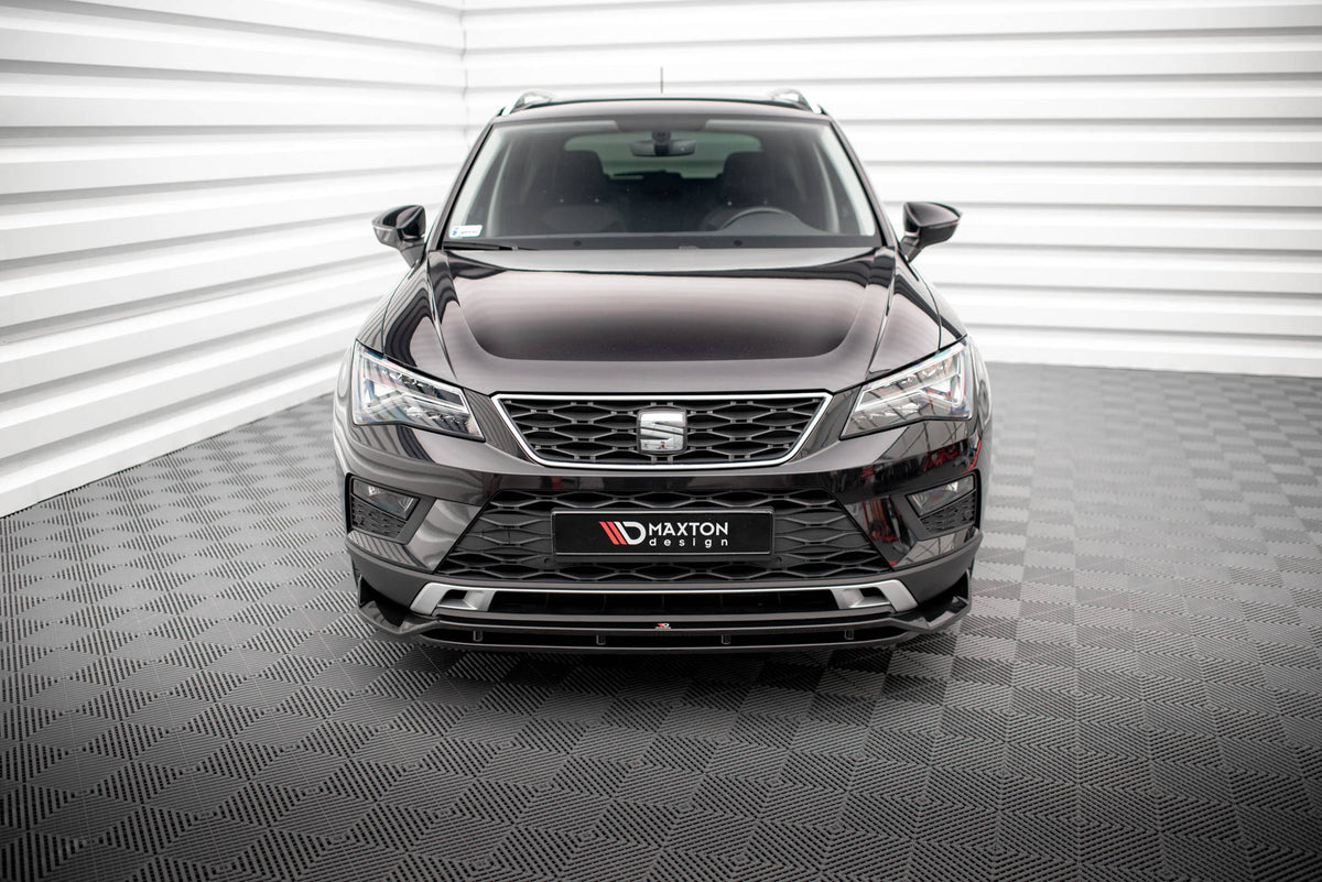 Street+ Spoilerlippe Front Ansatz passend für Seat Ateca Mk1 schwarz Hochglanz – Ansicht 1