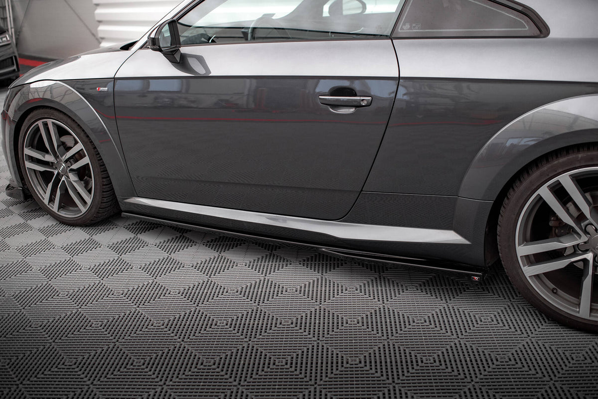 Street+ Seitenschweller Leisten passend für Audi TT S-Line 8S schwarz Hochglanz – Ansicht 3