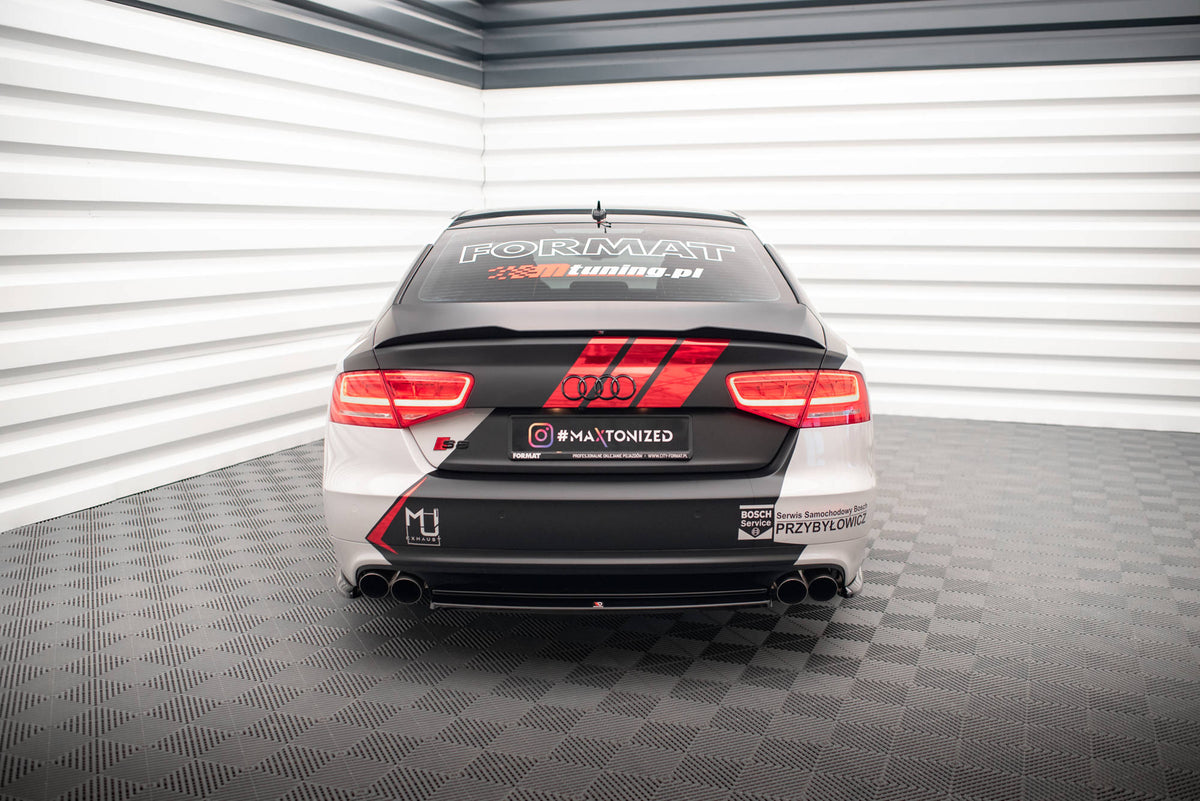 Heckansatz Audi S8 D4 schwarz Hochglanz – Ansicht 1