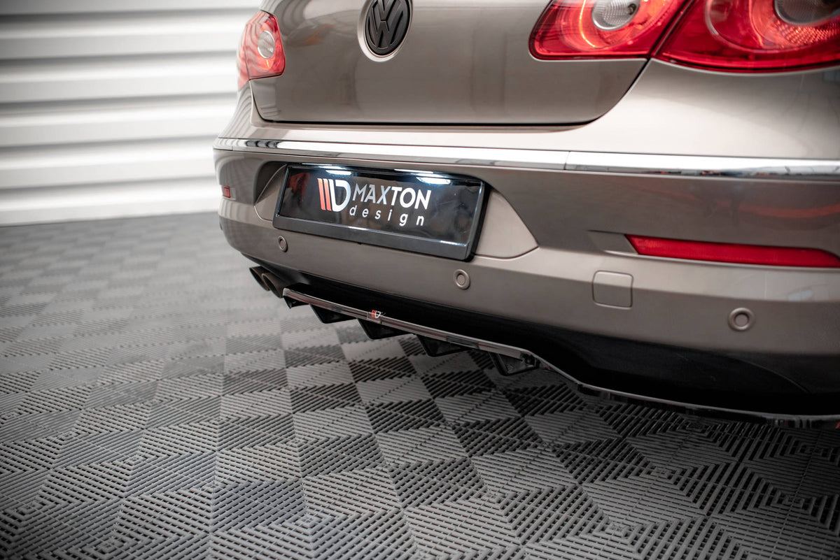 Street+ Mittlerer Diffusor RACE passend für VW Passat CC schwarz Hochglanz – Ansicht 3