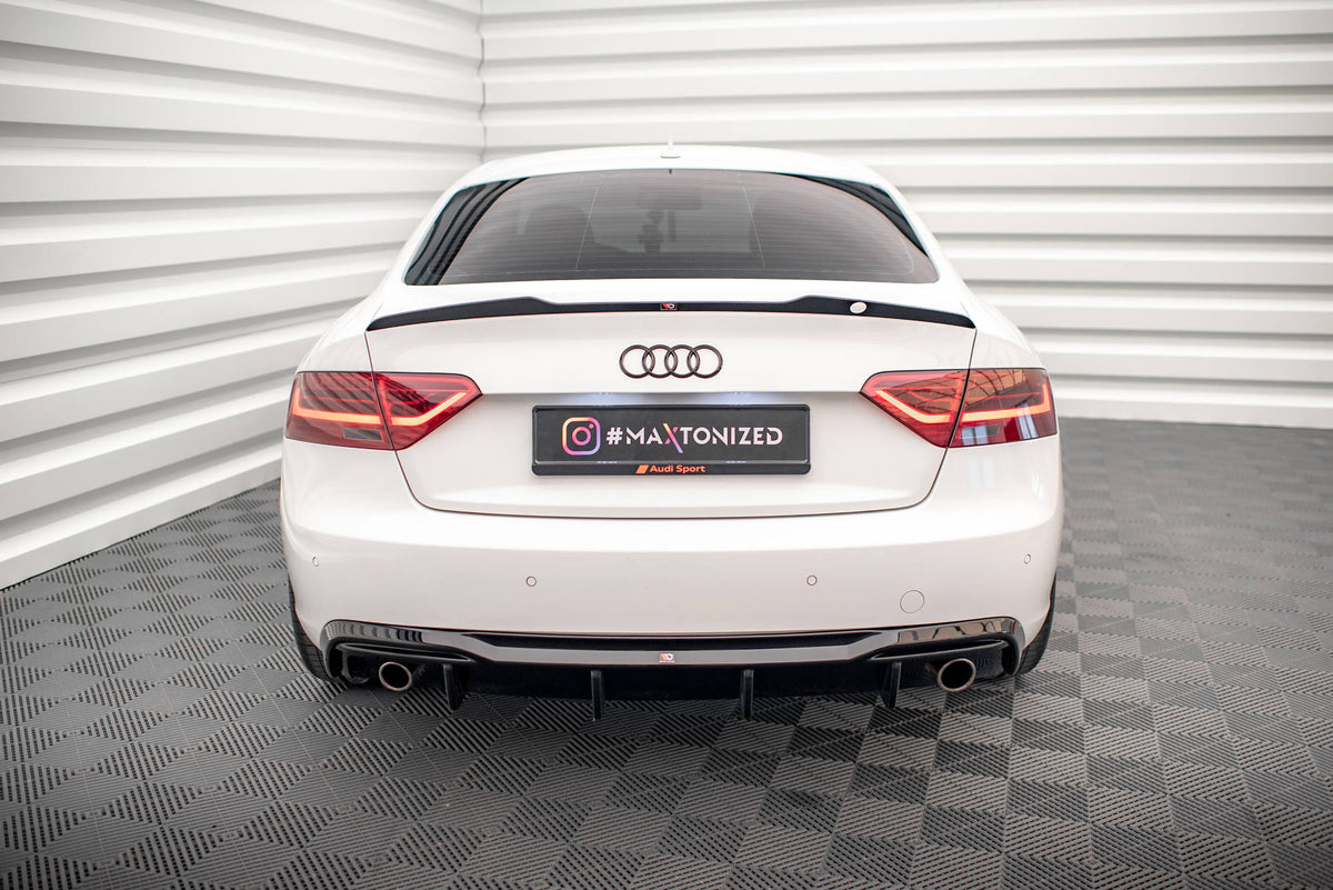 Diffusor Heck Ansatz passend für Audi A5 Coupe 8T Facelift (Einzelauspuff li. re.) – Ansicht 1