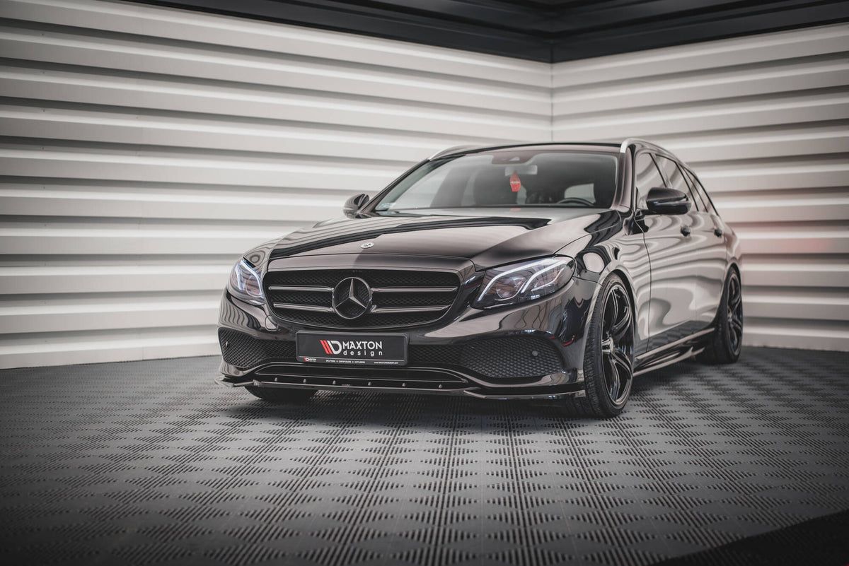 Street+ Spoilerlippe Front Ansatz passend für Mercedes-Benz E W213 schwarz Hochglanz – Ansicht 4