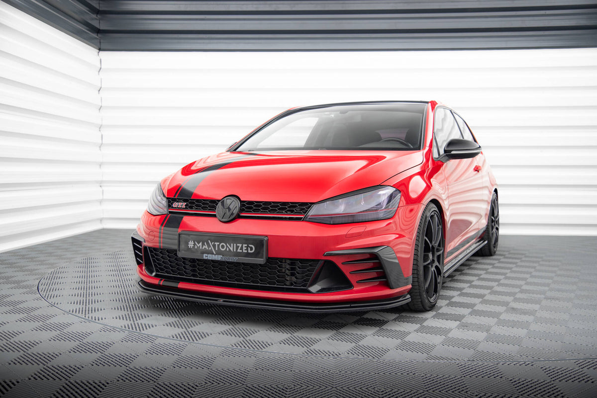 Street+ Spoilerlippe Front Ansatz passend für VW Golf GTI Clubsport Mk7  schwarz Hochglanz – Ansicht 3