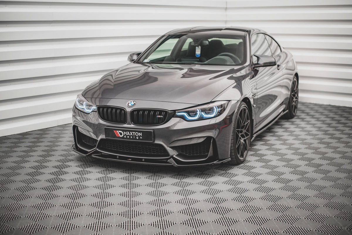 Street+ Spoilerlippe Front Ansatz passend für BMW M4 F82 schwarz Hochglanz – Ansicht 1