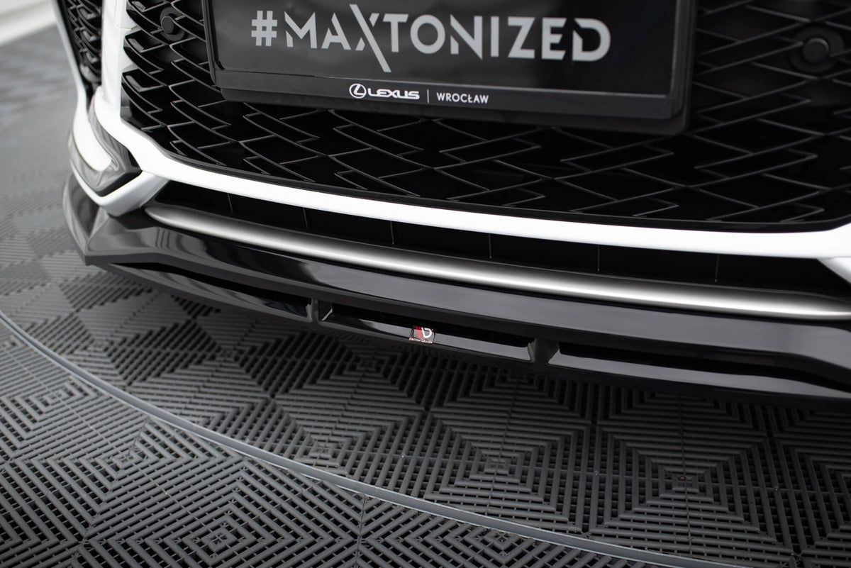 Street+ Spoilerlippe Front Ansatz passend für Lexus RX F-Sport Mk5 schwarz Hochglanz – Ansicht 4