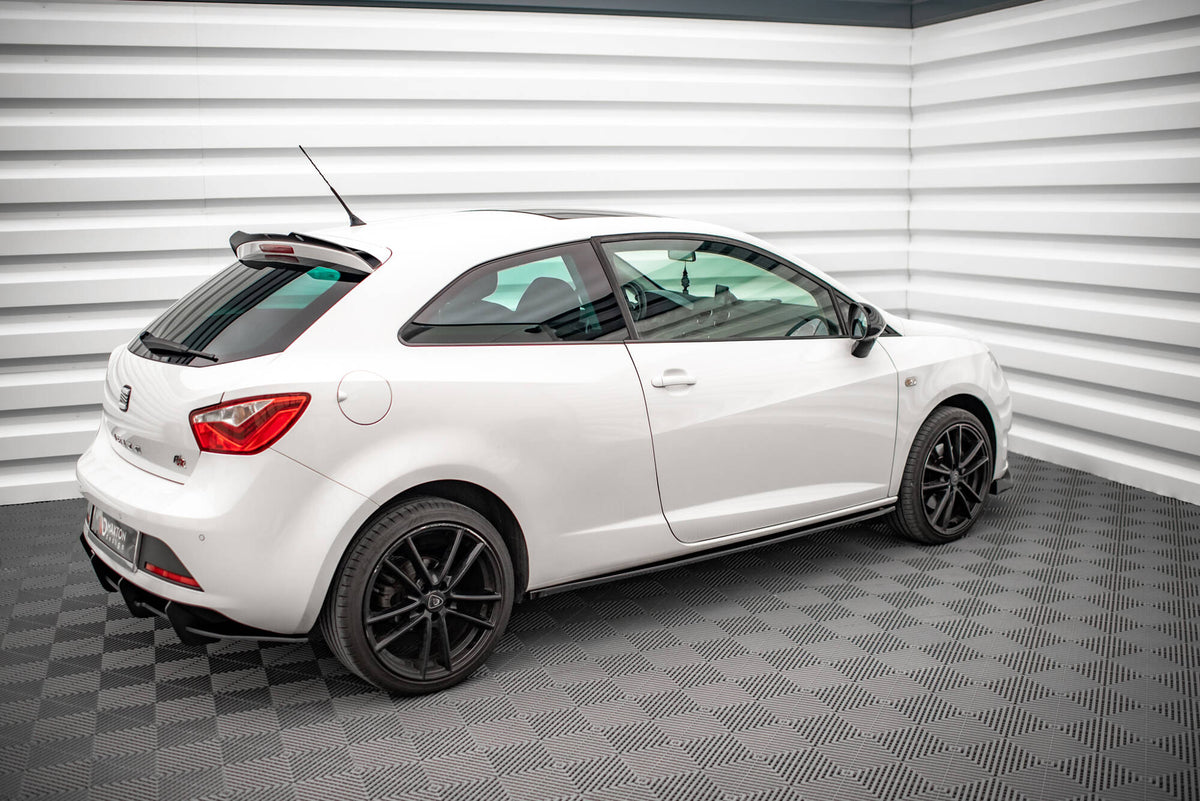 Street+ Seitenschweller Leisten passend für Seat Ibiza FR SC Mk4 Facelift schwarz Hochglanz – Ansicht 3