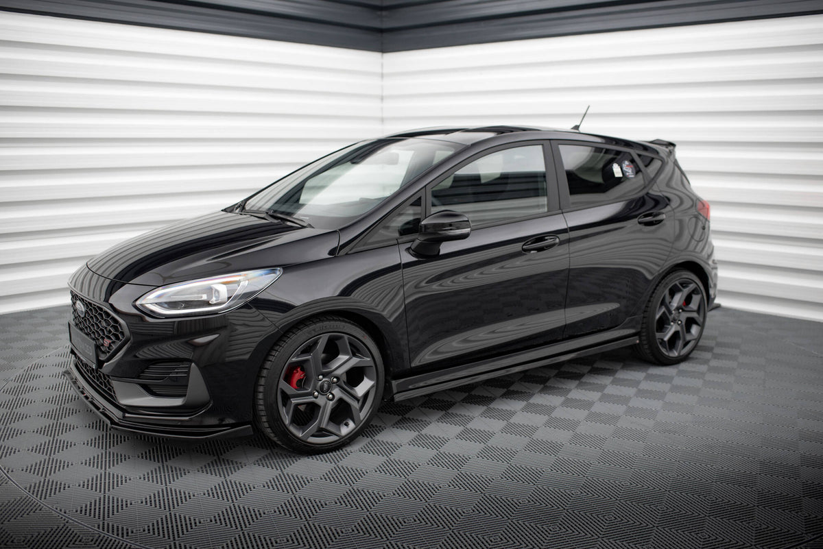 Street+ Seitenschweller Leisten V.2 passend für Ford Fiesta Mk8 ST / ST-Line schwarz Hochglanz – Ansicht 3
