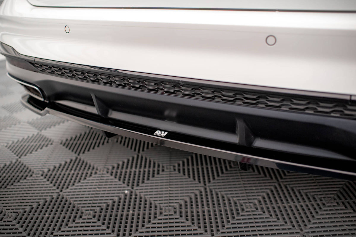 Street+ Mittlerer Diffusor RACE passend für V.1 Audi A4 S-Line B9 Facelift schwarz Hochglanz – Ansicht 3