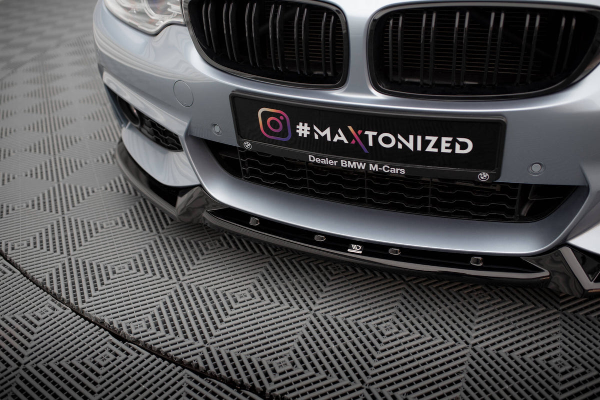 Street+ Spoilerlippe Front Ansatz V.4 passend für BMW 4er Coupe / Gran Coupe / Cabrio M-Paket F32 / F36 / F33 schwarz Hochglanz – Ansicht 3