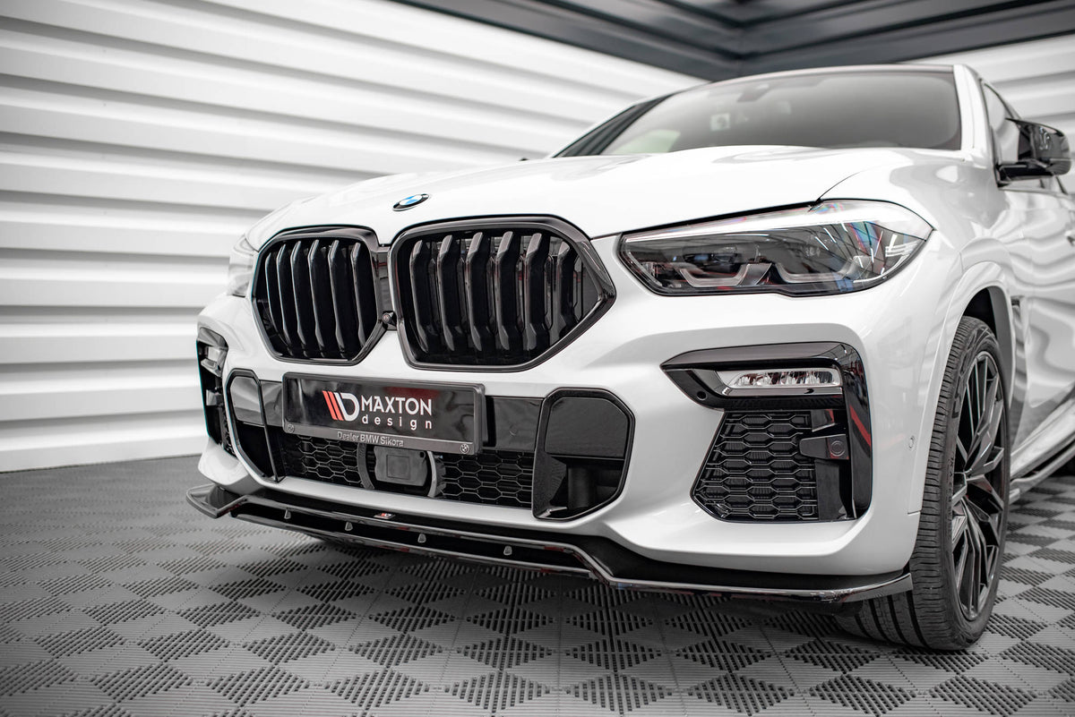 Street+ Spoilerlippe Front Ansatz V.2 passend für BMW X6 M-Paket G06 schwarz Hochglanz – Ansicht 3