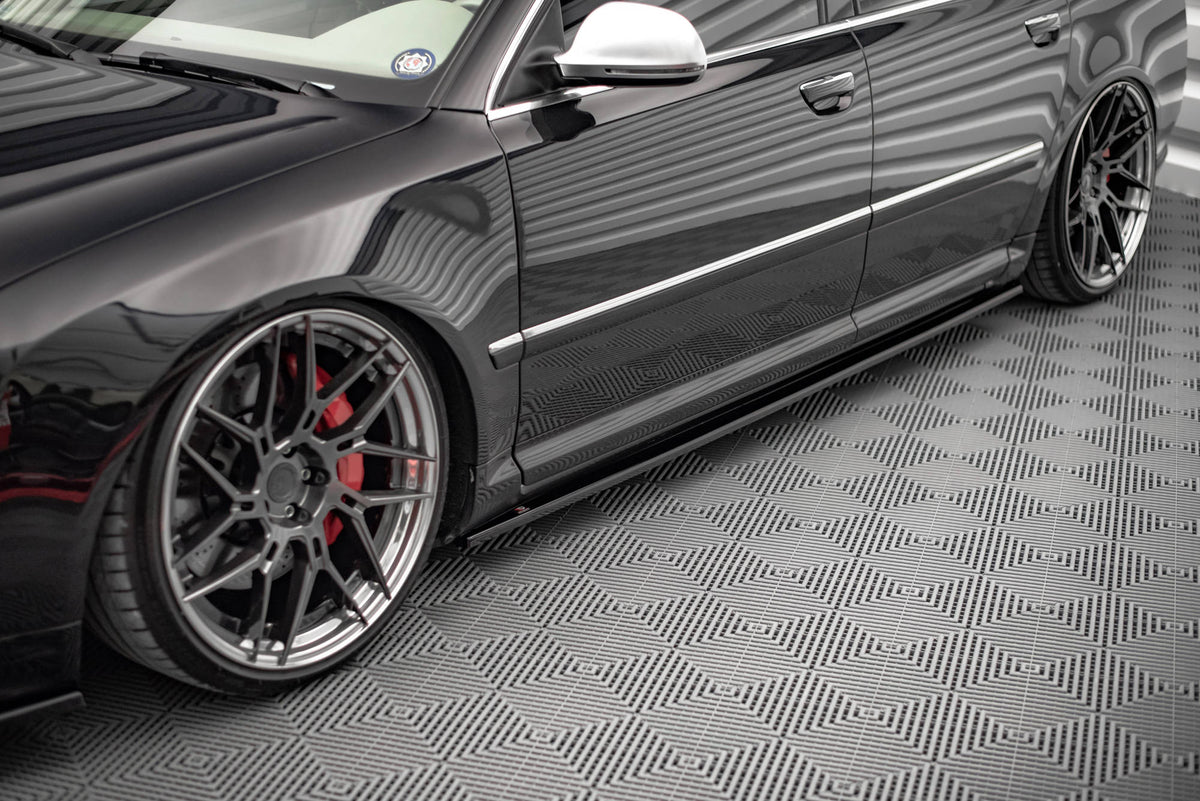 Street+ Seitenschweller Leisten passend für Audi S8 D3 schwarz Hochglanz – Ansicht 4