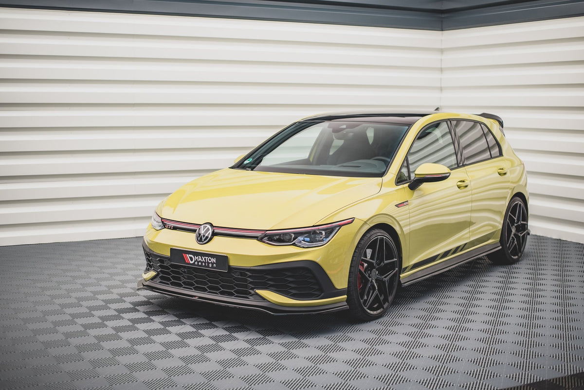 Street+ Spoilerlippe Front Ansatz V.3 passend für VW Golf GTI Clubsport Mk8 schwarz Hochglanz – Ansicht 3
