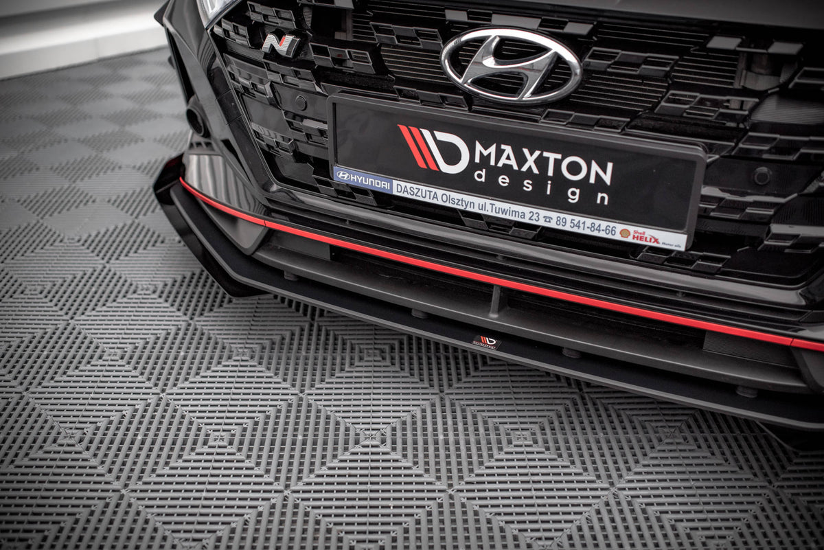 Street Pro Street+ Spoilerlippe Front Ansatz passend für + Flaps passend für V.1 + Flaps Hyundai I20 N Mk3 schwarz Hochglanz – Ansicht 4