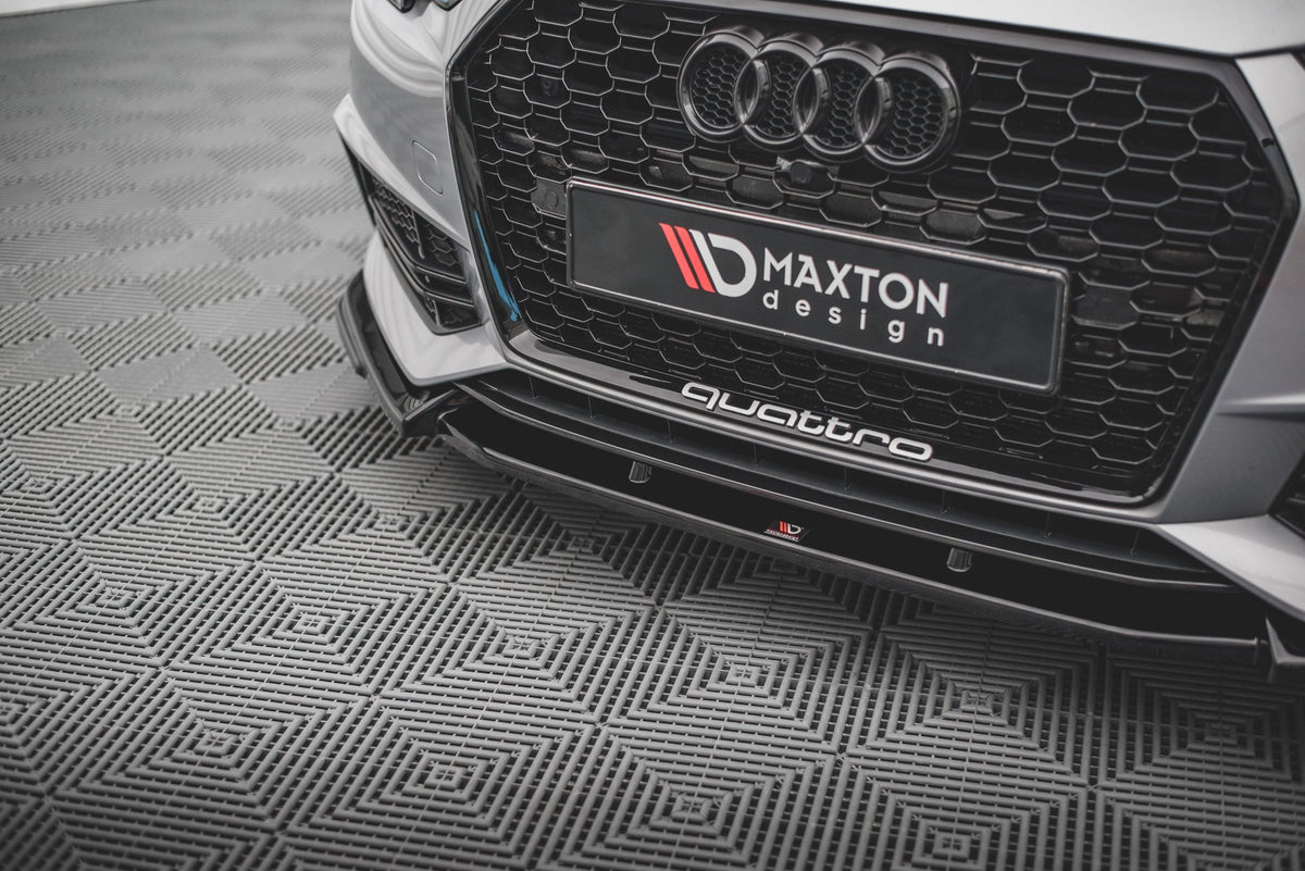 Street+ Spoilerlippe Front Ansatz V.3 passend für Audi S4 / A4 S-Line B9 schwarz Hochglanz – Ansicht 3