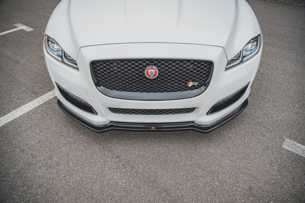 Street+ Spoilerlippe Front Ansatz passend für Jaguar XJ R-Sport X351 Facelift schwarz Hochglanz – Ansicht 4