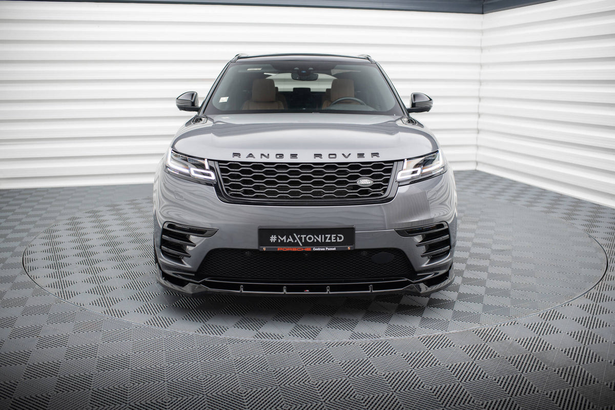 Street+ Spoilerlippe Front Ansatz passend für Land Rover Range Rover Velar R-Dynamic Mk1 schwarz Hochglanz – Ansicht 1