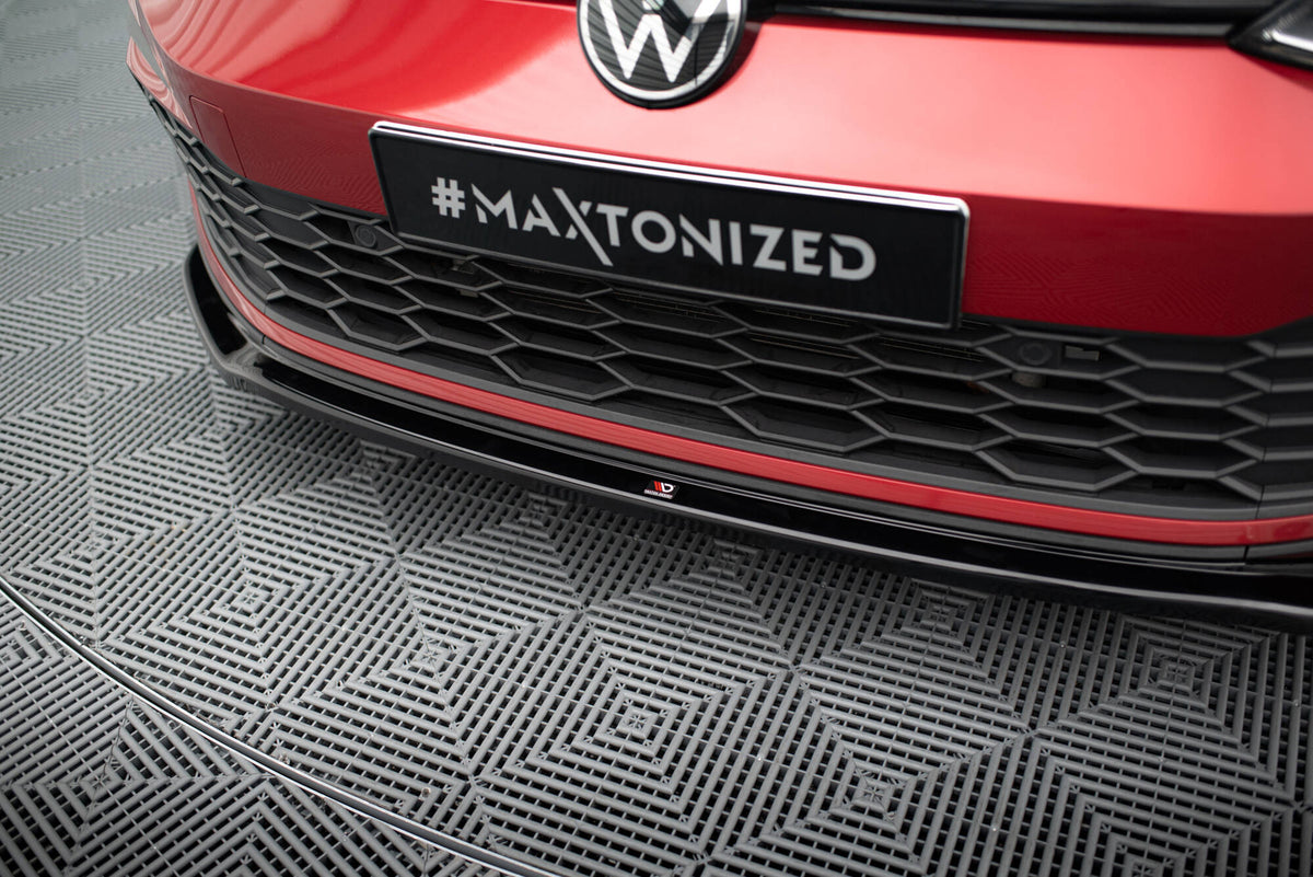 Street+ Spoilerlippe Front Ansatz V.4 passend für VW Golf GTI / GTE / GTD / R-Line Mk8 schwarz Hochglanz – Ansicht 4