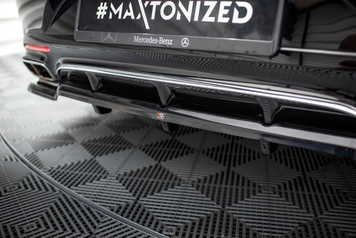 Street+ Mittlerer Diffusor RACE passend für Mercedes-Benz S Coupe AMG-Line C217 Facelift schwarz Hochglanz – Ansicht 4