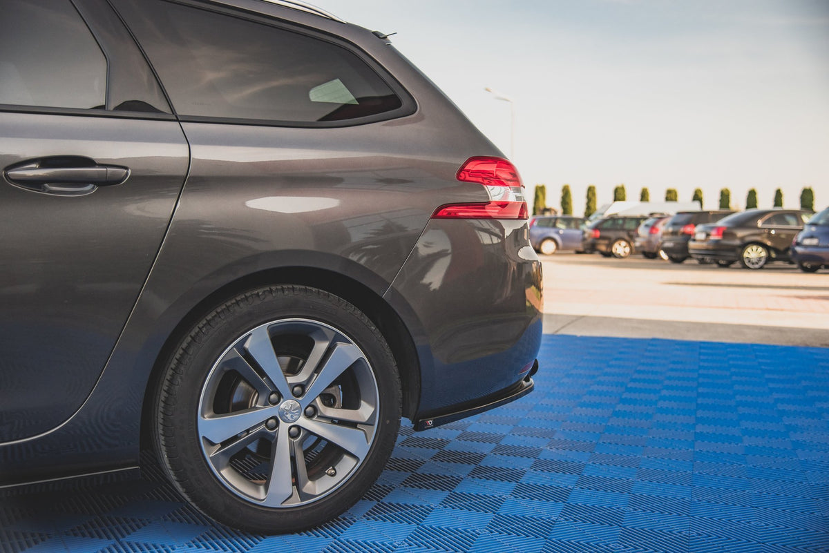 Heck Ansatz Flaps Diffusor V.2 passend für Peugeot 308 SW Mk2  schwarz Hochglanz – Ansicht 5