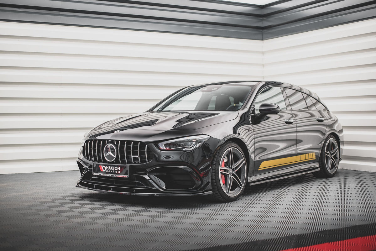 Street+ Spoilerlippe Front Ansatz V.3 passend für Mercedes-AMG CLA 45 Aero C118 schwarz Hochglanz – Ansicht 3