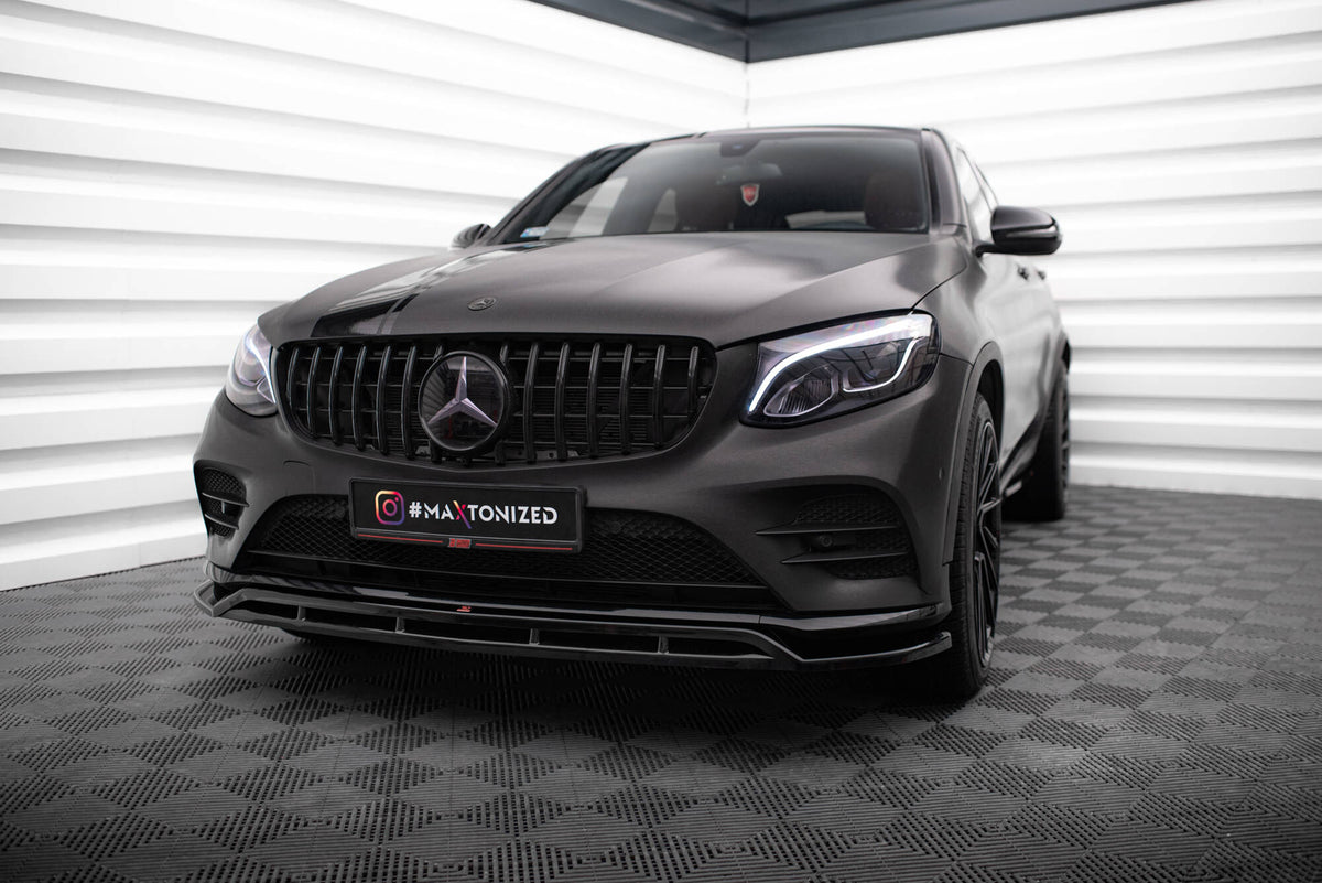 Street+ Spoilerlippe Front Ansatz passend für Mercedes-Benz GLC Coupe AMG-Line /43 AMG C253 schwarz Hochglanz – Ansicht 3