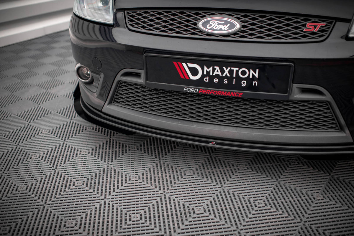 Front Stoßstange Flaps passend für Ford Fiesta ST Mk6 schwarz Hochglanz – Ansicht 1