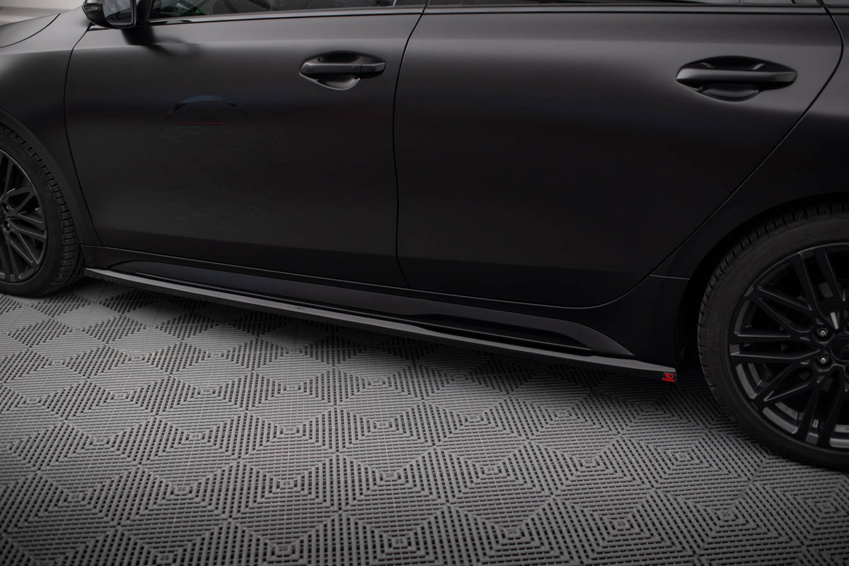 Street+ Seitenschweller Leisten passend für Kia Proceed GT / GT-Line Mk1 Facelift / Ceed GT Mk3 Facelift  schwarz Hochglanz – Ansicht 4