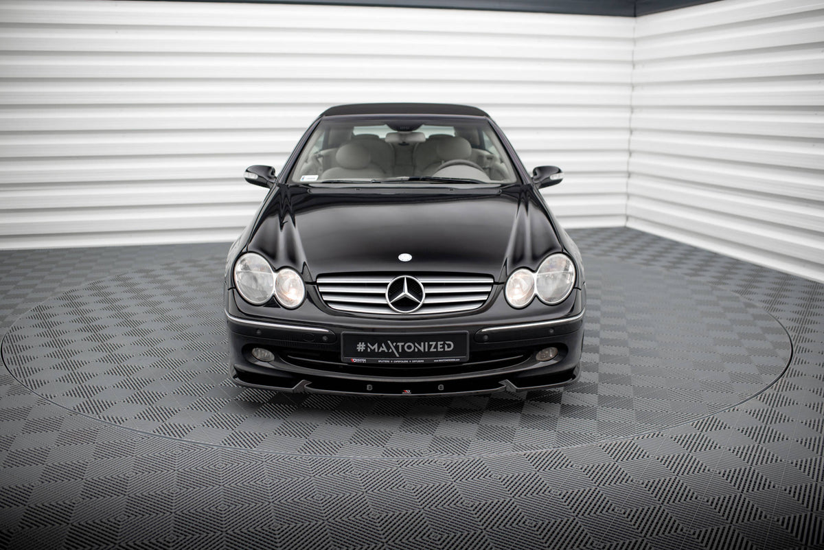 Street+ Spoilerlippe Front Ansatz V.2 passend für Mercedes-Benz CLK W209 schwarz Hochglanz – Ansicht 4